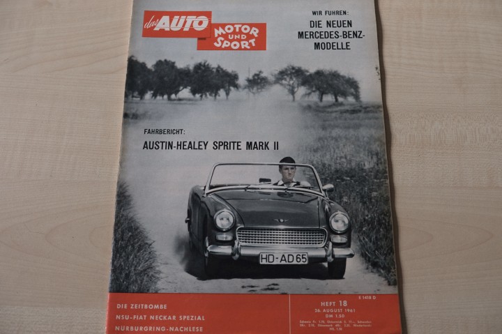 Deckblatt Auto Motor und Sport (18/1961)